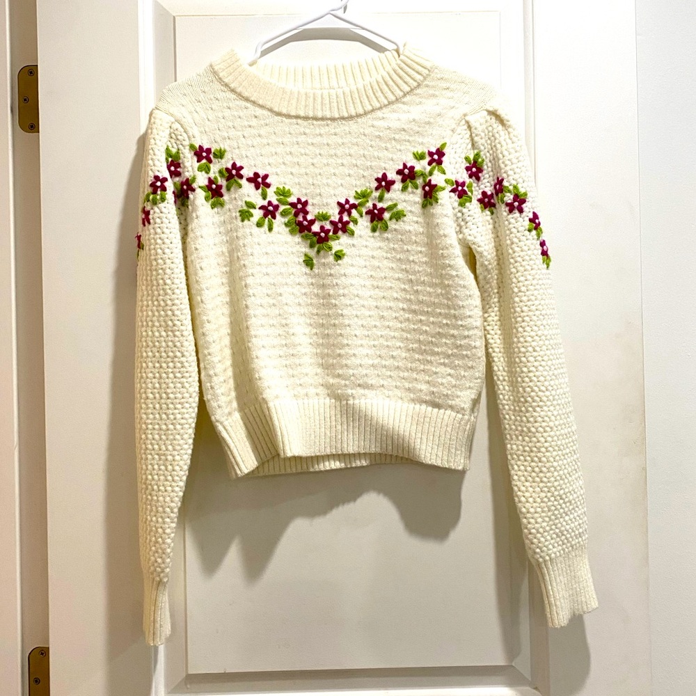 Super cute embroidered sweater